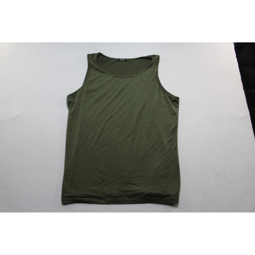 Coofandy Tank Top Mens Large Olive Green Excellent Sleeveless Scoop Neck Basic